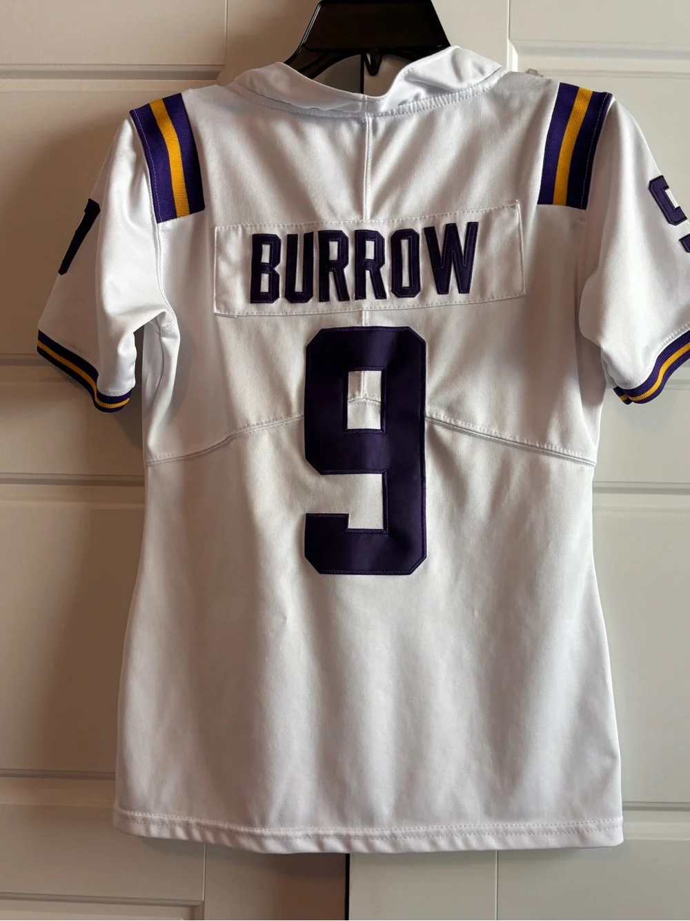 Nike LSU White & Purple Football Jersey